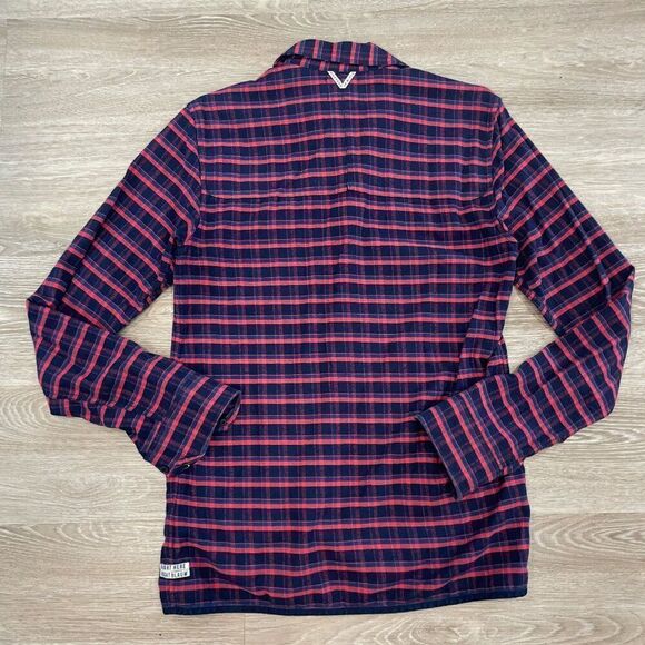 Scotch & Soda Men's Purple Red Flanel Cotton Shirt I'm pure indigo sz S - Picture 3 of 12
